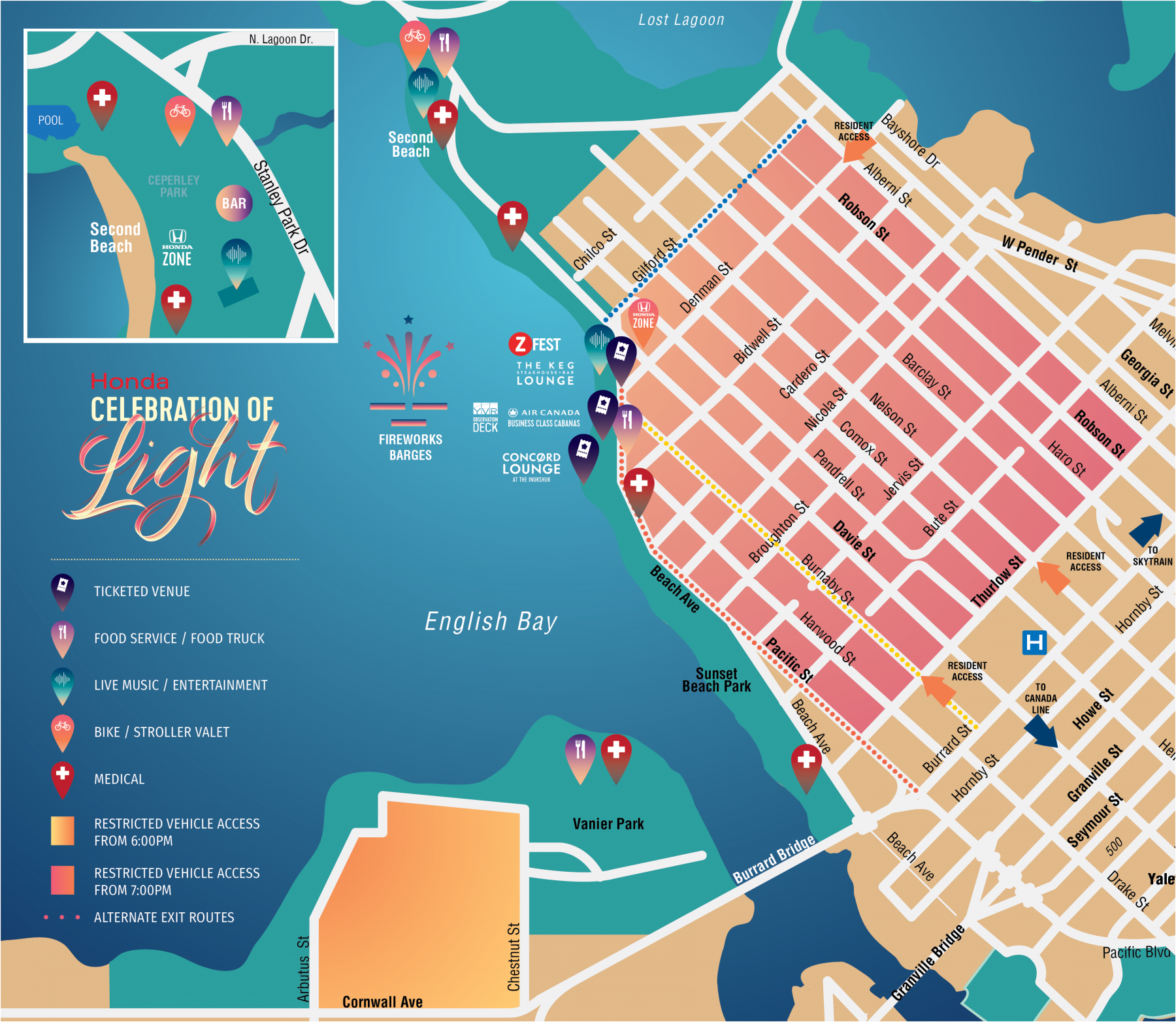 Festival Of Lights Map Festival Map - Honda Celebration Of Light